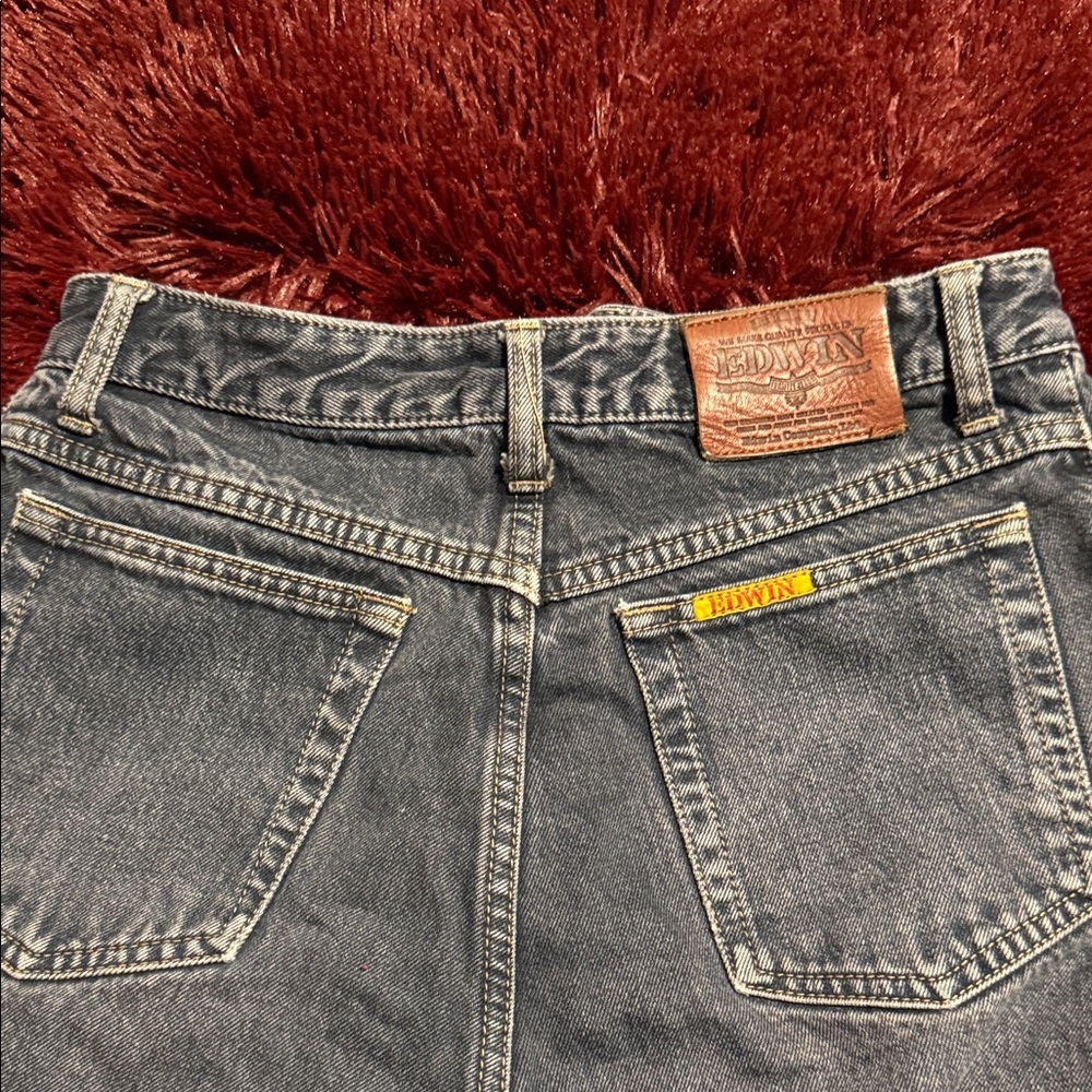 Edwin Dark Blue Jeans with Yellow Tag